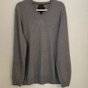 JOS.A.Bank RESERVE Italy V-Neck Wool Cashmere Blend Gray Men’s Sweater. Size XL